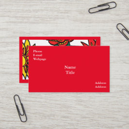 Red Garden Standard, Cartão de visita de 3,5" x 2,