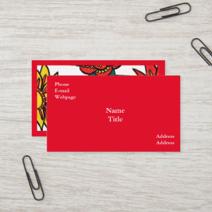 Red Garden Standard, Cartão de visita de 3,5" x 2,