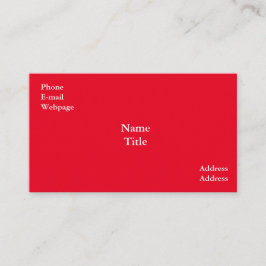 Red Garden Standard, Cartão de visita de 3,5" x 2,