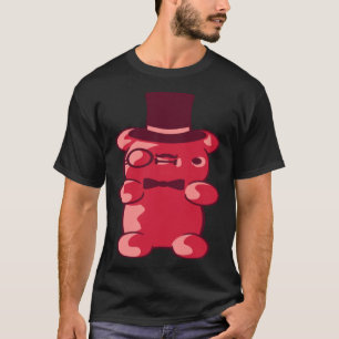Red Gentleman Bear Gummy Sr. Rich Monocle Top Hat