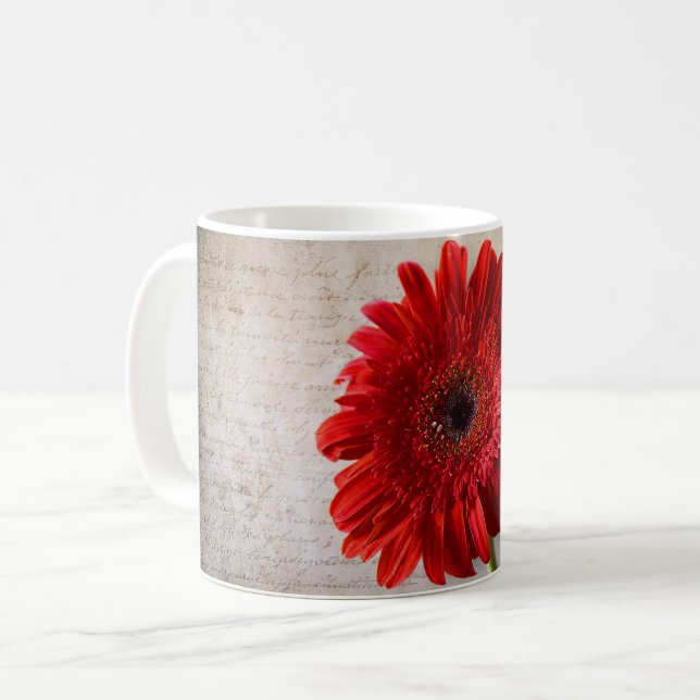 Red Gerbera - canecas (Frente Esquerda)