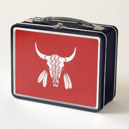 Red Ghost Dance Buffalo Black lunbox
