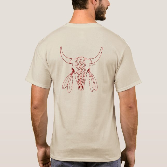 Red Ghost Dance Buffalo linha e t-shirt (Verso)