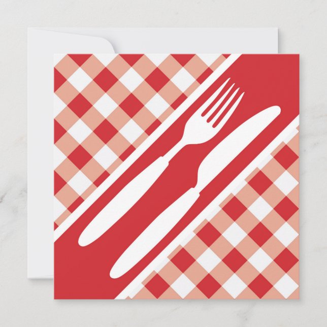 Red Gingham & Cutlery (Frente)