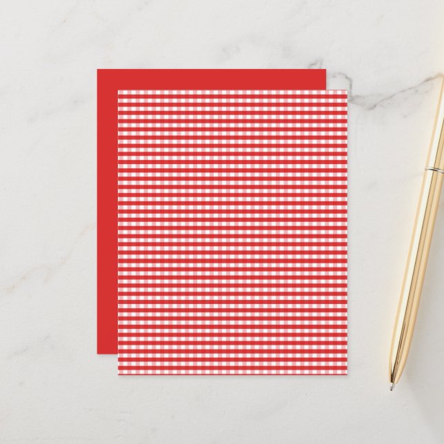 Red Gingham Pattern (Frente/Verso In Situ)