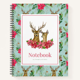 Red Green Poinsettia Wreath Antler Natal