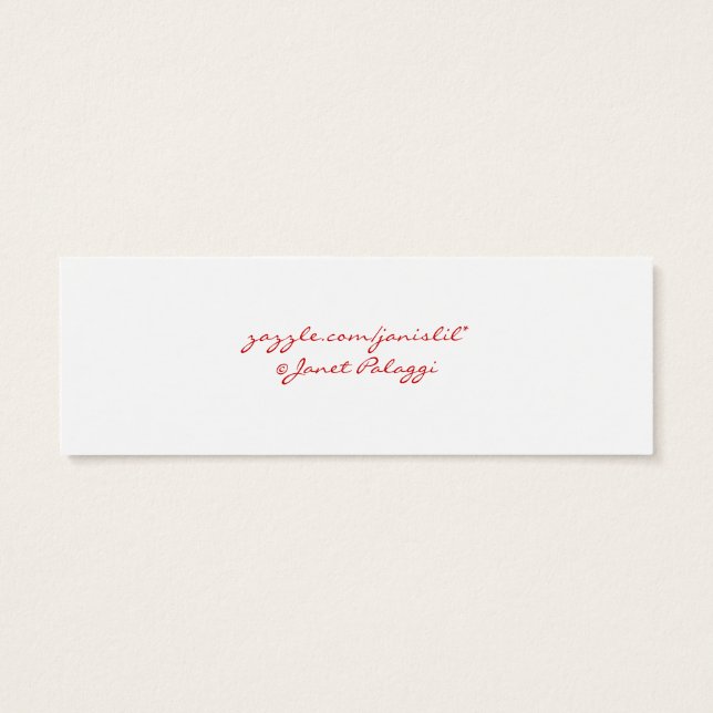 Red Hat Book Mark (Verso)