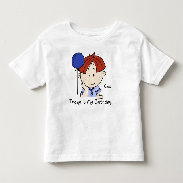 Red-head Boy Personalizado Com T-shirt De Aniversá (Frente)