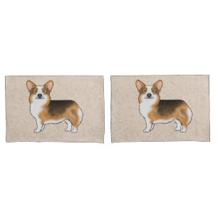 Red Headed Tri Pembroke Welsh Corgi Doge Beige