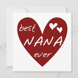 Red Heart Best Nana Ever T-shirts e presentes
