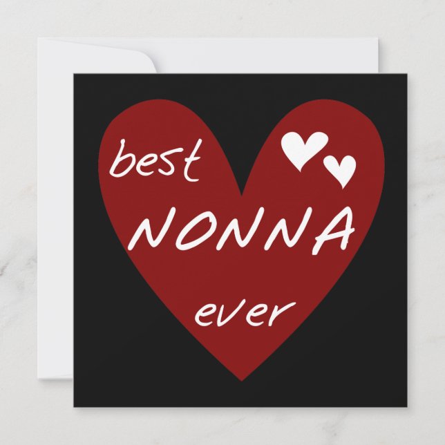 Red Heart Best Nonna Ever T-shirts presentes (Frente)