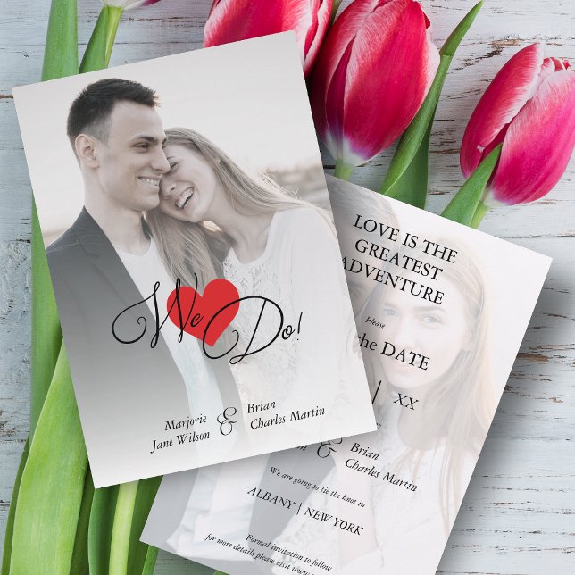 Red Heart Classic Romantic Casamento com duas foto (Criador carregado)