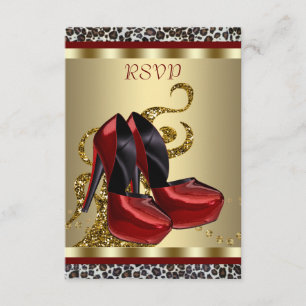 Red High Heel Calçados Leopard Sweet 16 RSVP