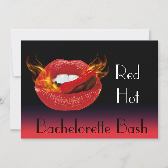 Red Hot Bachelorette Bash Convite (Frente)
