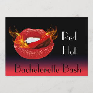 Red Hot Bachelorette Bash Convite