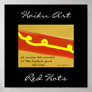 Red Hots Haiku Art Impressão