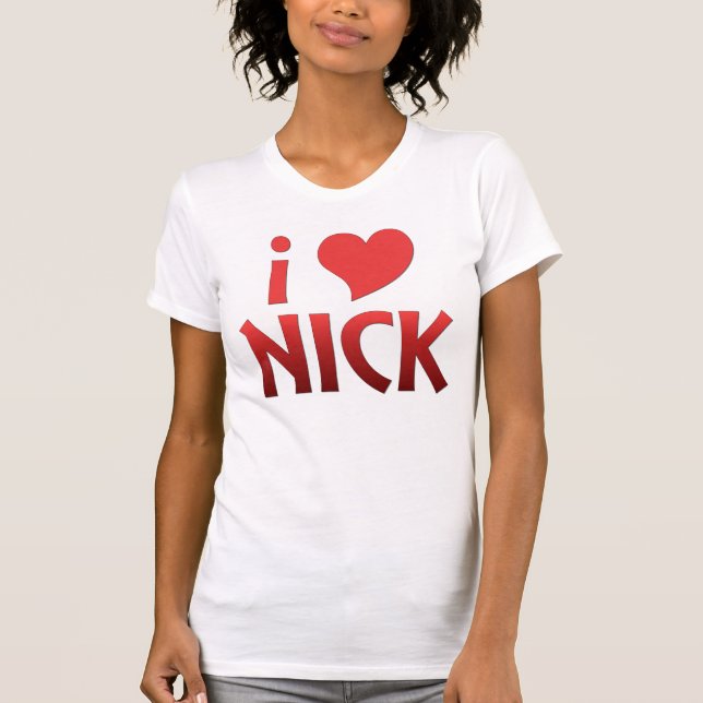 Red I Heart Nick Tank Top (Frente)