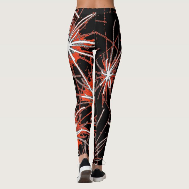 Red Impact Burst Leggings (Verso)