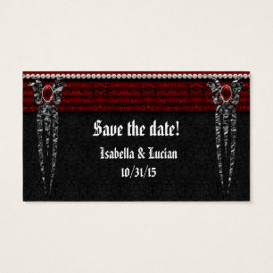 Red Jeweled Damask Vampire Wedding