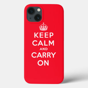 Red Keep Calm and Carry On Classy Vintage Design