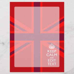 Red Keep Calm Mantenha seu texto na bandeira da to