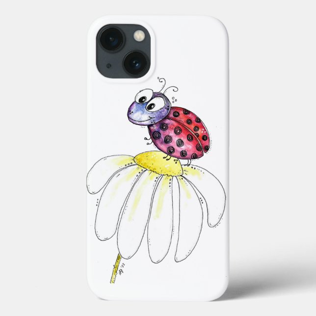 Red Ladybug branco-branco (Verso)