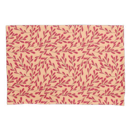  Red Leafy Branches Seamless Pattern