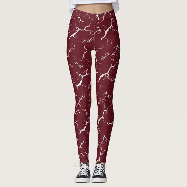 Red leggings with tie-dye design (Frente)