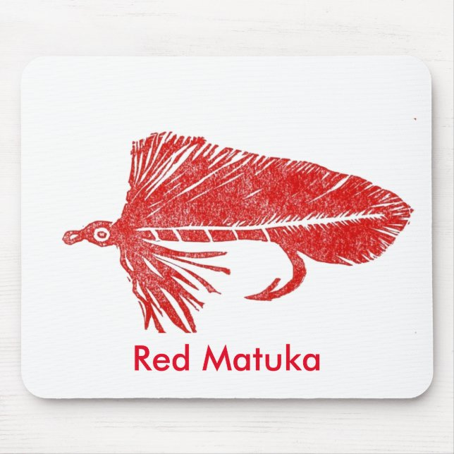 "Red Matuka" Classic Trout Fly Mousepad (Frente)