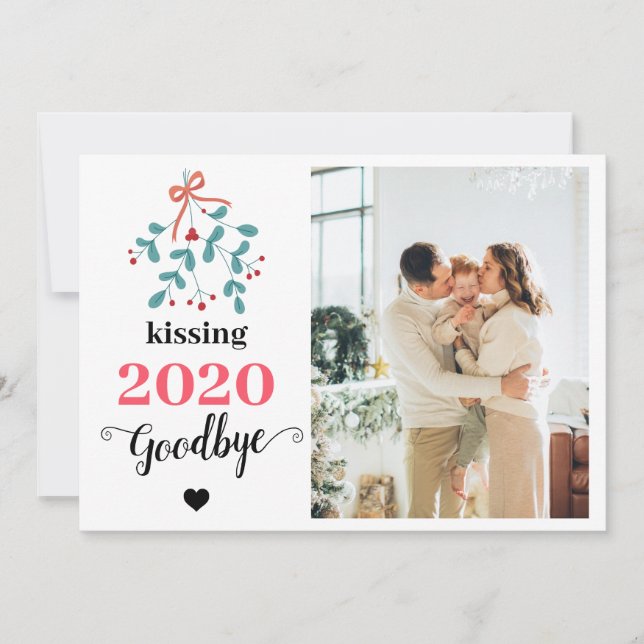 Red Mistletoe Kiss Goodbye para 2020 Do-over Funny (Frente)