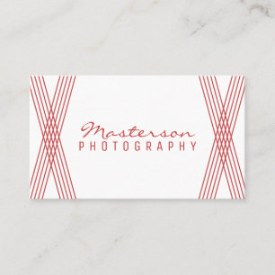 Red Modern Deco Cartão de visita