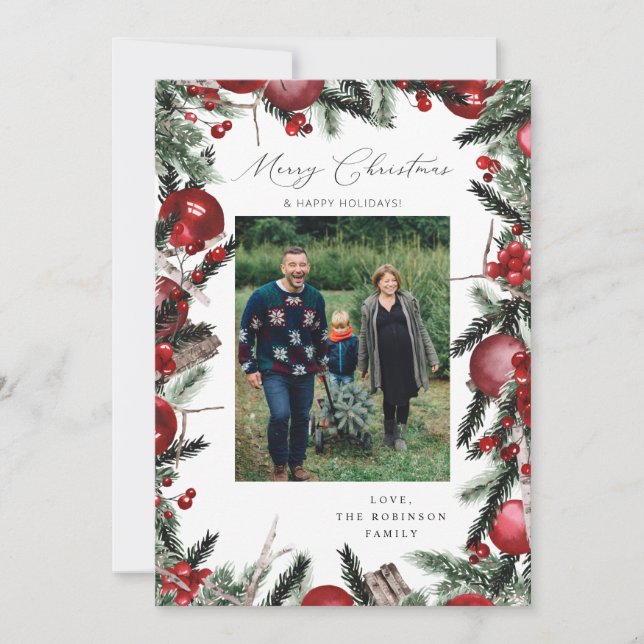 Red Ornament Felry Natal Foto 2 (Frente)