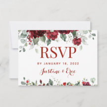 Red Peony Epiphany Mealhe Escolha RSVP Email Volta