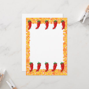 Red Pepper Diva Cartoon Convite