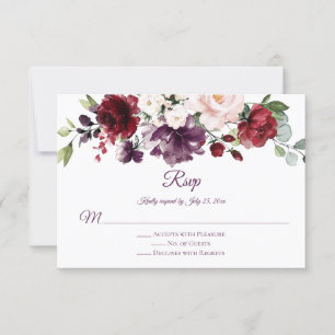 Red Purple White Floral Puro RSVP