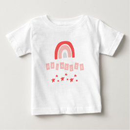 Red Rainbow Princess Stars Baby Girl T-Shirt