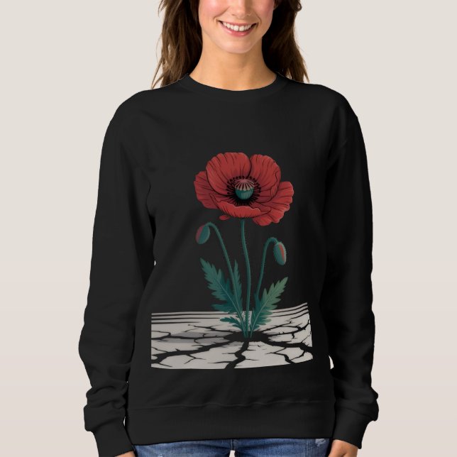 Red Remembrance Poppy Growing T-Shirt (Frente)