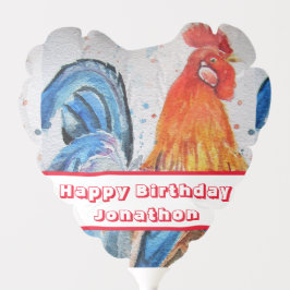 Red Rooster Happy Birthday Boys Balloon