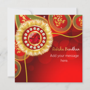 Red Sparkle Personalizado Feliz Raksha Bandhan