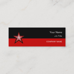 Red Star cartão de visita preto