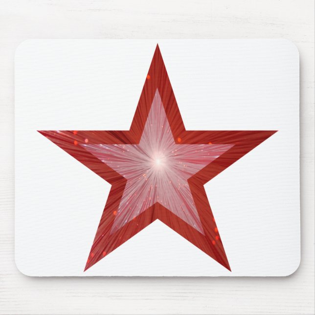 Red Star Mousepad branco (Frente)