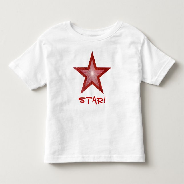 Red Star 'STAR!' branco de t-shirt infantil (Frente)