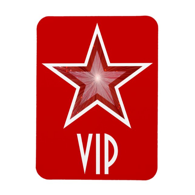 Red Star 'VIP', íman flexível vermelho (Vertical)