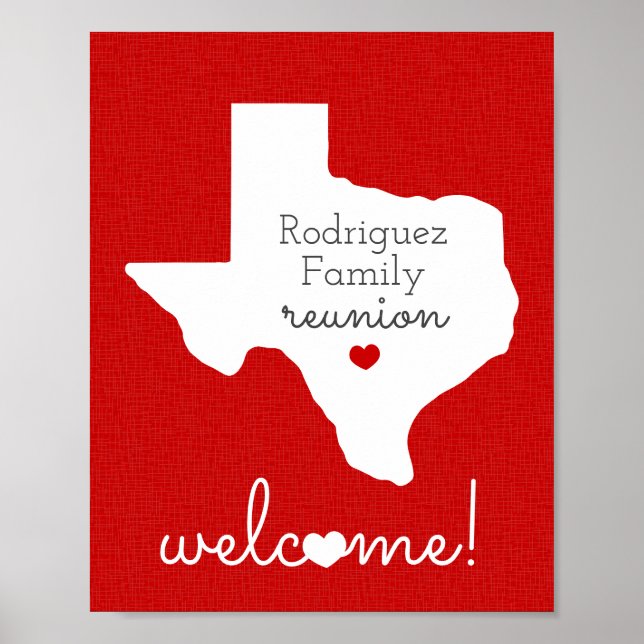 Red State of Texas Family Reunion Poster (Frente)