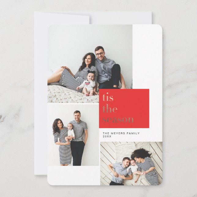 Red Tis o Cartão de Feriado Ouro da temporada (Frente)