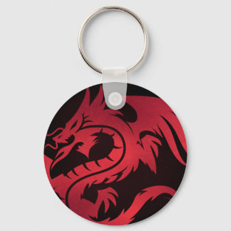 Red Tribal Dragon Chaveiro