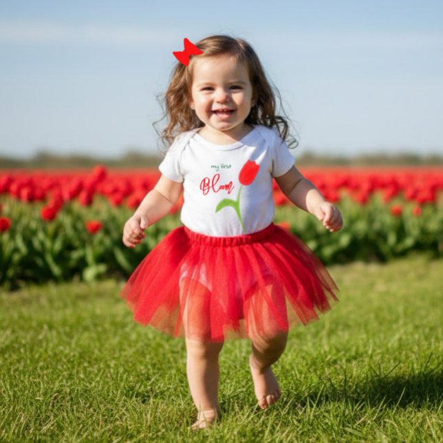 Red tulip baby T-Shirt (Criador carregado)