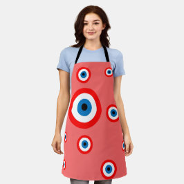 Red Turco Mau Eye Apron