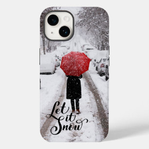 Red Umbrella na Wonderland de inverno - Deixe-a ne