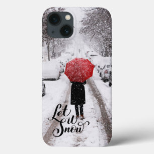 Red Umbrella na Wonderland de inverno - Deixe-a ne